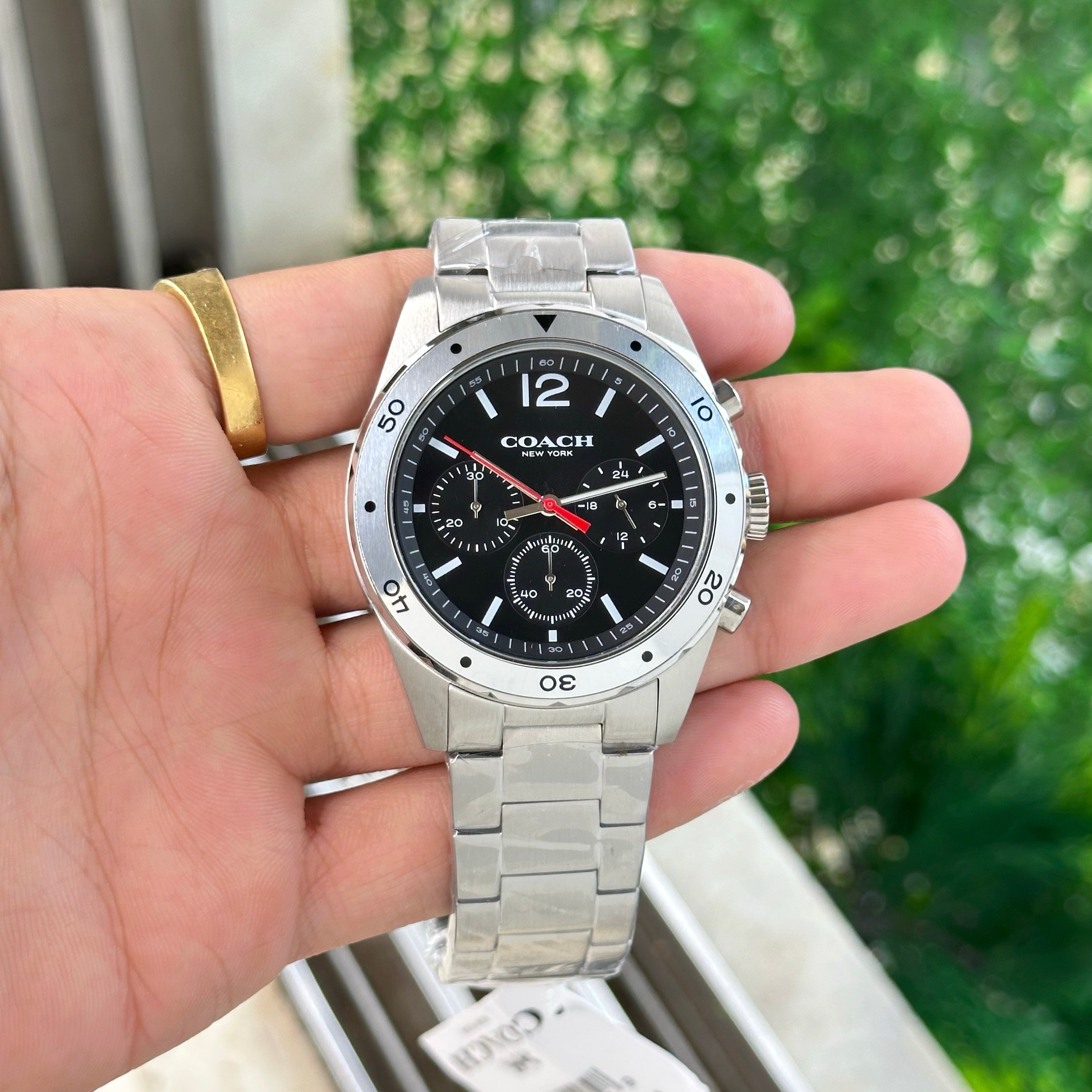 COACH SULLIVAN SPORT CHRONO 14602034 44MM BLACK DIAL 100% ORIGINAL